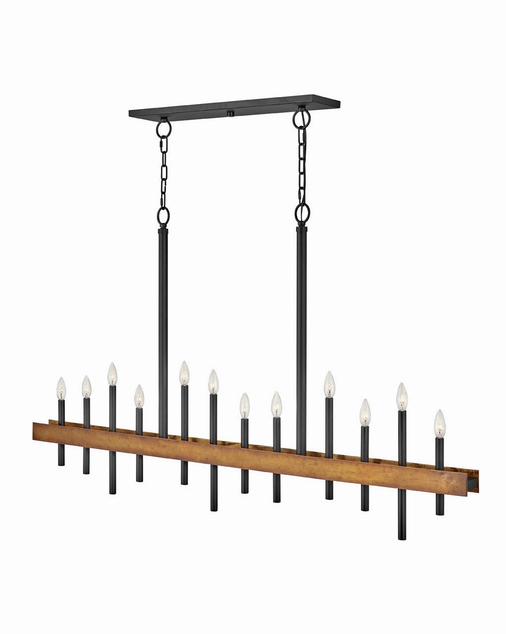 Wells LED Chandelier in Weathered Brass Modern Ceiling Lights shop