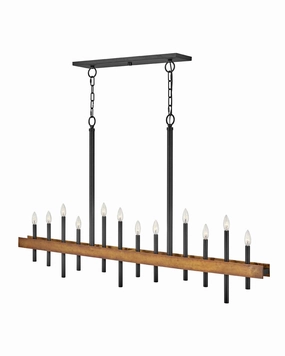 Wells LED Chandelier in Weathered Brass Modern Ceiling Lights shop