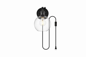 Wesson One Light Wall Sconce Black Best Wall Lights online store