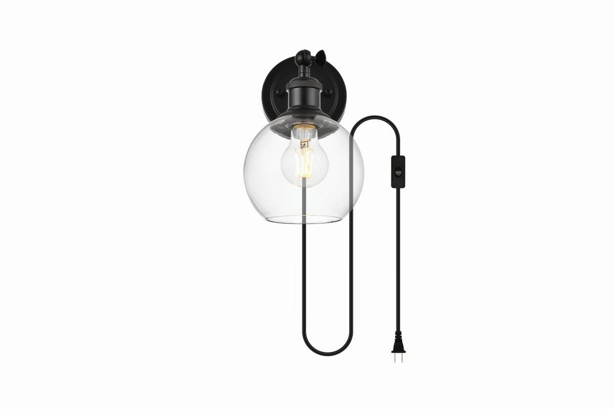 Wesson One Light Wall Sconce Black Best Wall Lights online store