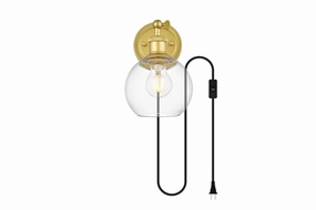 Wesson One Light Wall Sconce Brass Best Wall Lights online store