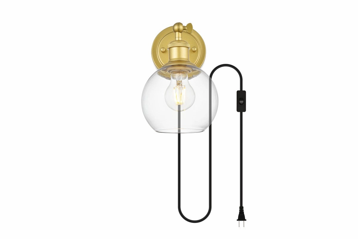 Wesson One Light Wall Sconce Brass Best Wall Lights online store