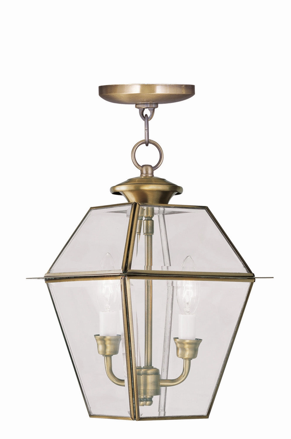 Westover Two Light Outdoor Pendant Antique Brass Outdoor Hanging Lights Lighting value pack