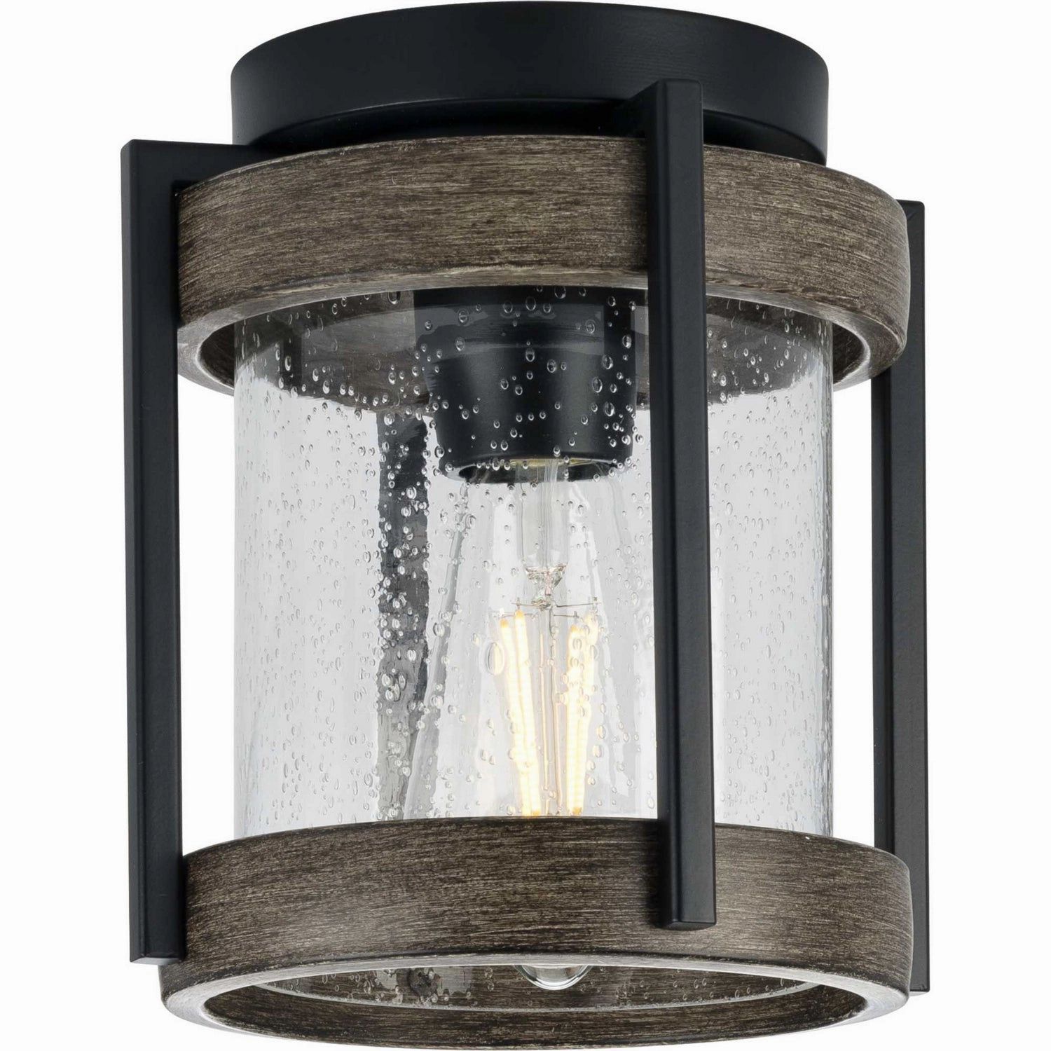 Whitmire One Light Outdoor Flushmount Matte Black Outdoor Ceiling Mount Lighting flash sale