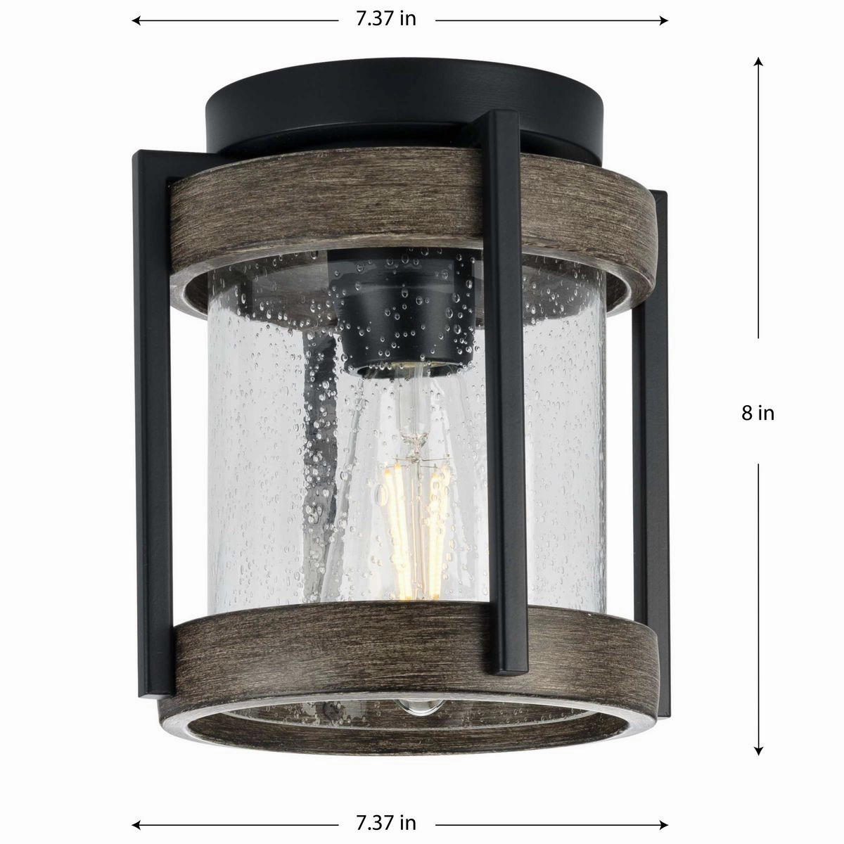 Whitmire One Light Outdoor Flushmount Matte Black Waterproof Outdoor Ceiling Mount sale