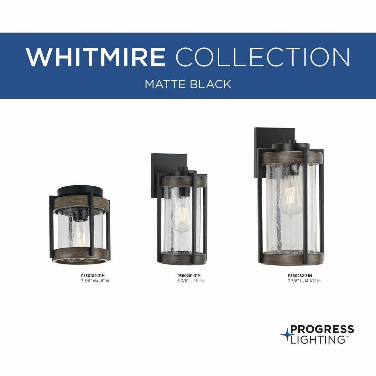 Whitmire One Light Outdoor Flushmount Matte Black Waterproof Outdoor Ceiling Mount sale