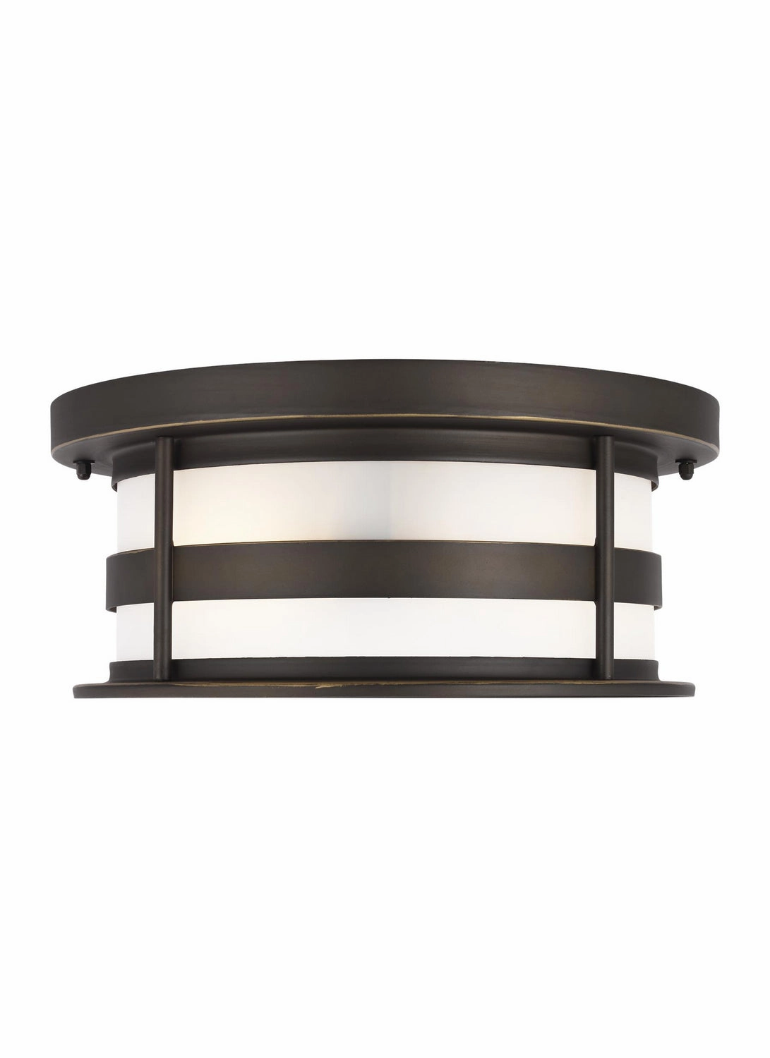 Wilburn Two Light Outdoor Flush Mount Antique Bronze Outdoor Ceiling Mount Lighting hot sale