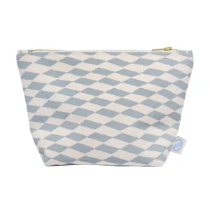 Women's Esther Cosmetic Bag In Steel Blue/beige