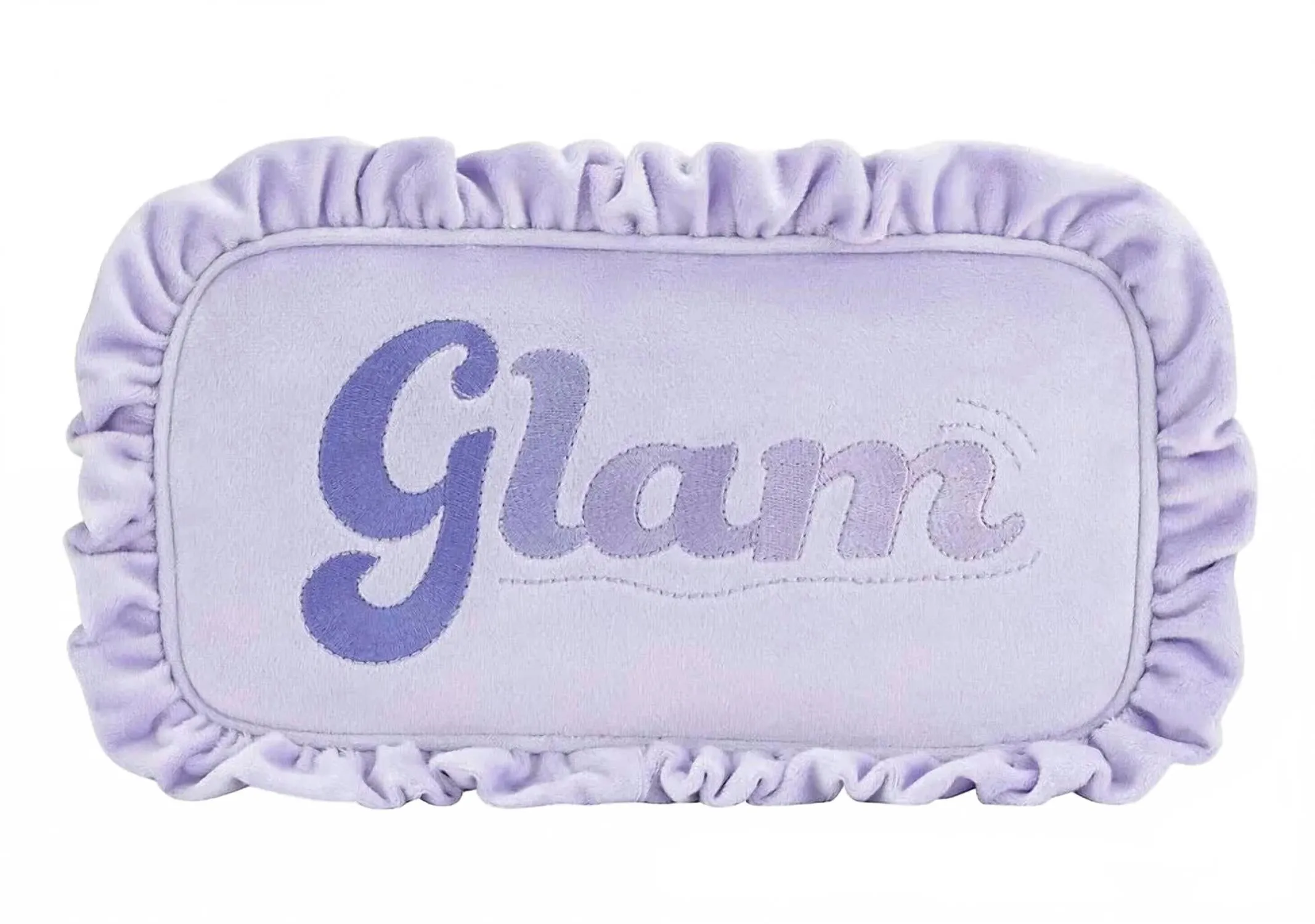 Women's Glam Velvet Ruffle Small Pouch - Pre-Sewn In Galaxy
