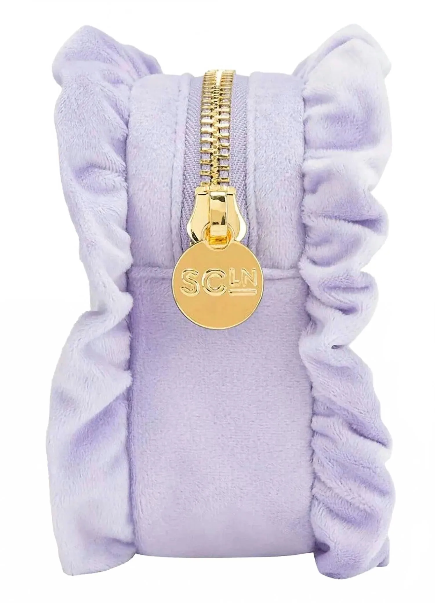 Women's Glam Velvet Ruffle Small Pouch - Pre-Sewn In Galaxy