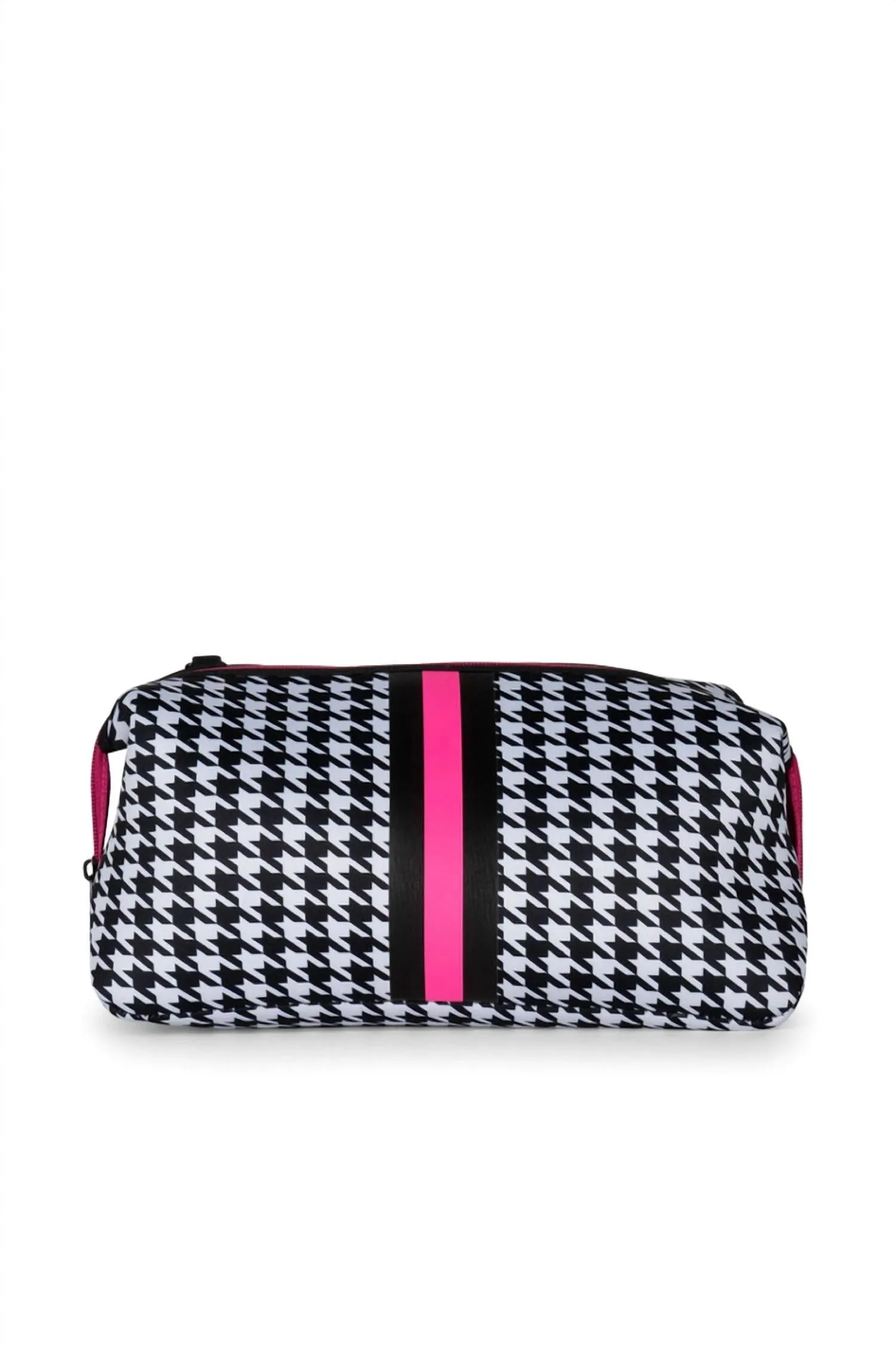 Women's Kyle Royal Toiletry Bag In Houndstooth/black Pink Stripe