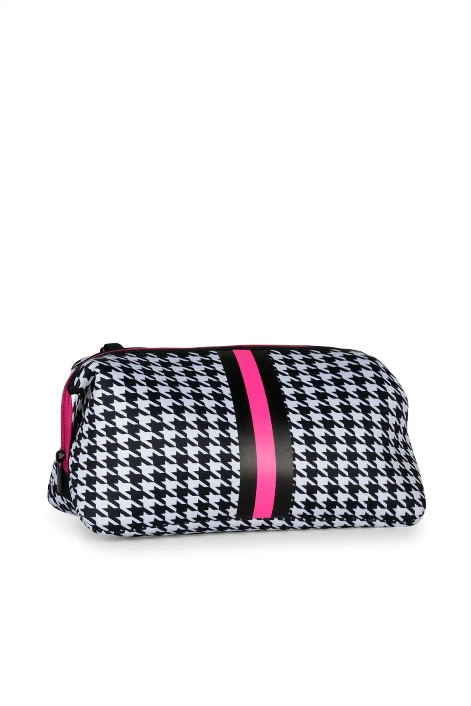 Women's Kyle Royal Toiletry Bag In Houndstooth/black Pink Stripe