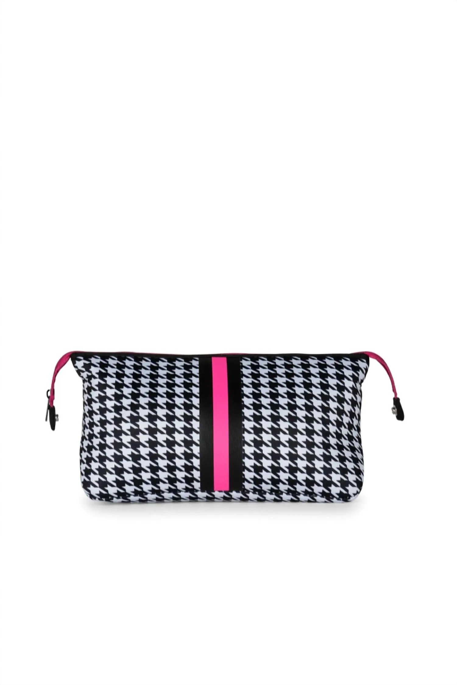 Women's Kyle Royal Toiletry Bag In Houndstooth/black Pink Stripe