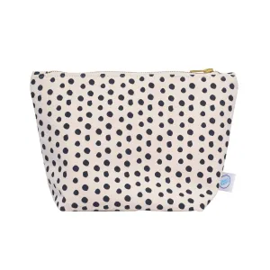 Women's Tiny Dots Cosmetic Bag In Beige/dark Slate