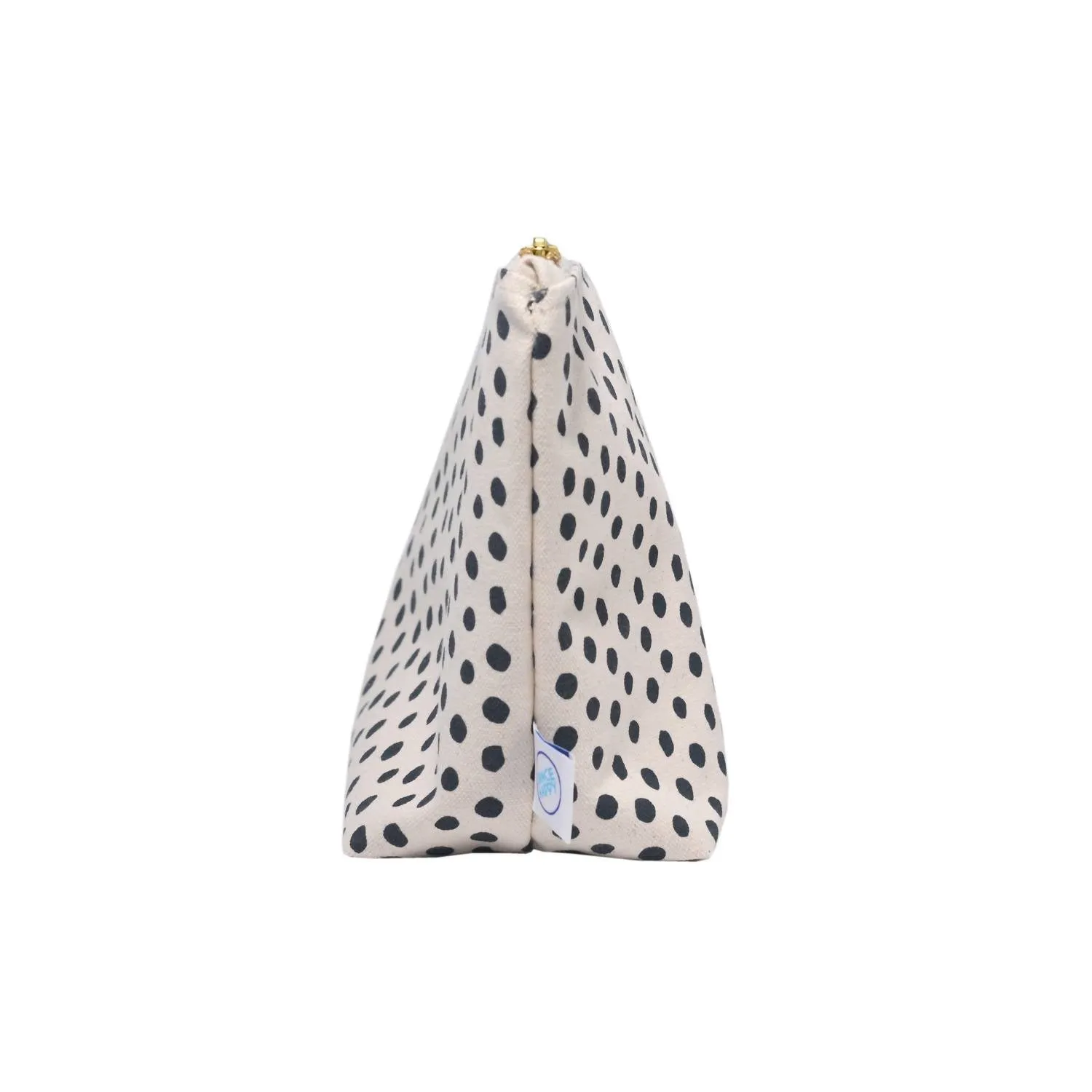 Women's Tiny Dots Cosmetic Bag In Beige/dark Slate