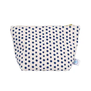 Women's Tiny Dots Cosmetic Bag In Beige/navy