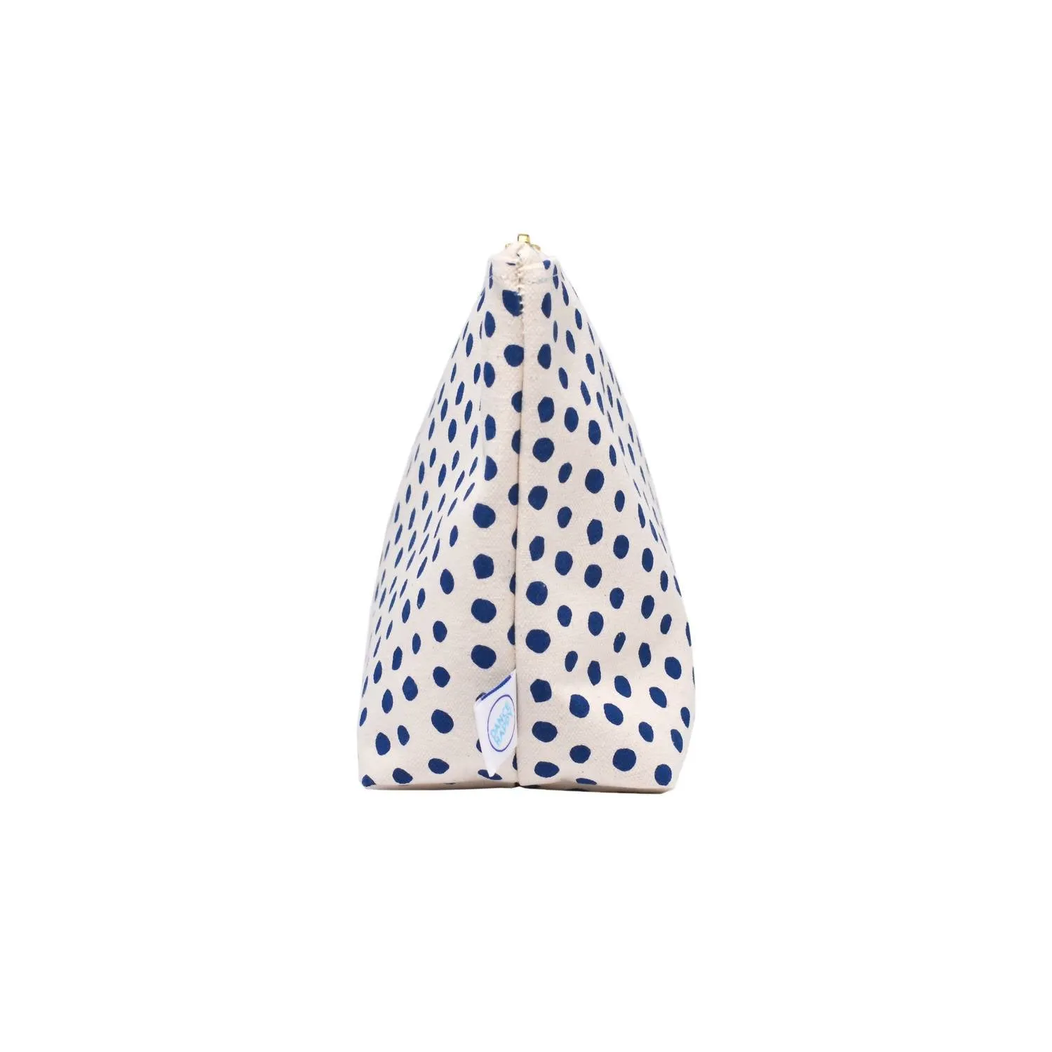 Women's Tiny Dots Cosmetic Bag In Beige/navy