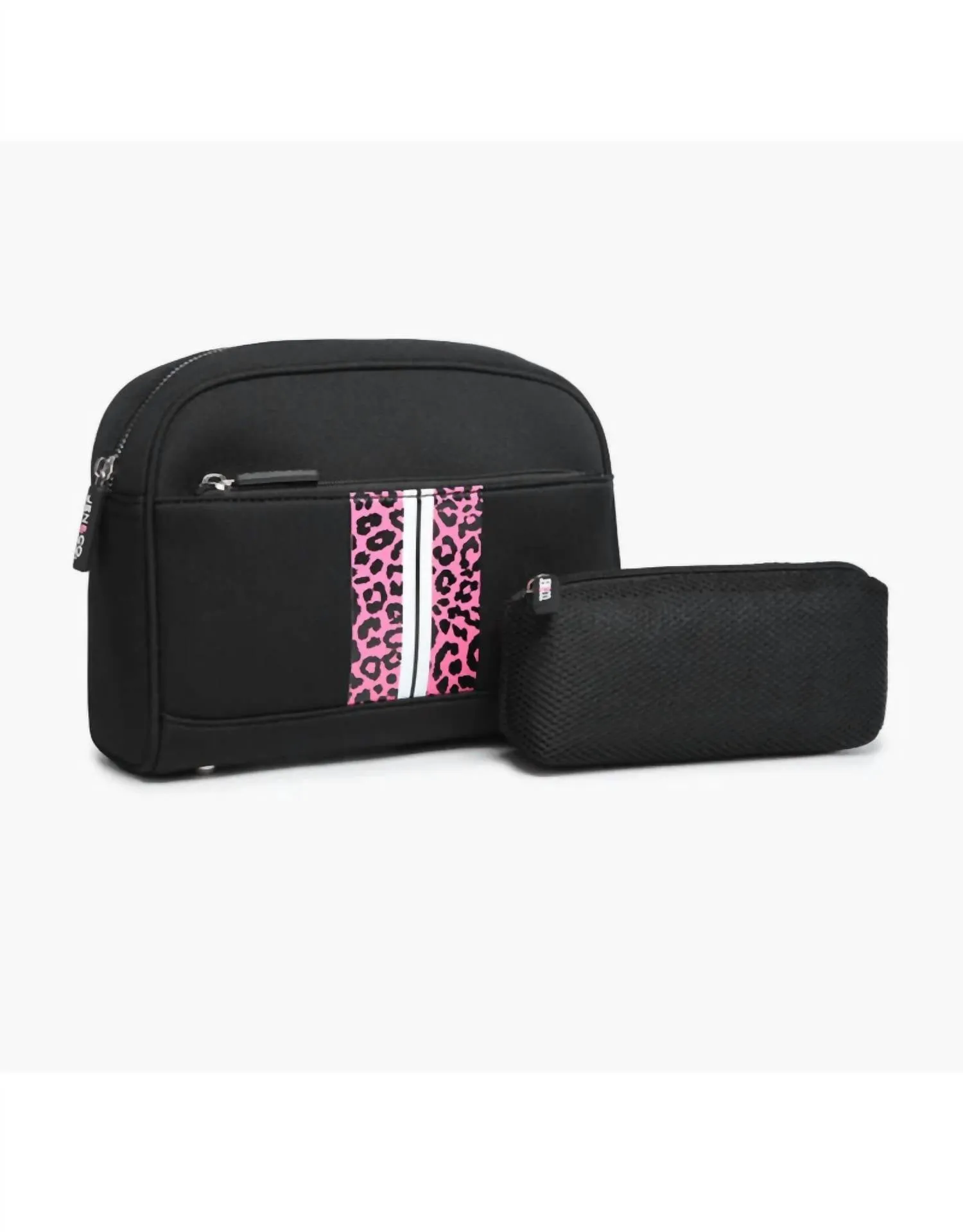 Women's Toni Neoprene Bag In Leopard Pink/black