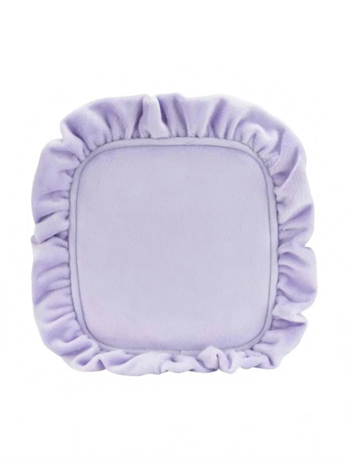 Women's Velvet Ruffle Mini Pouch With Heart - Pre-Sewn In Galaxy (Purple)