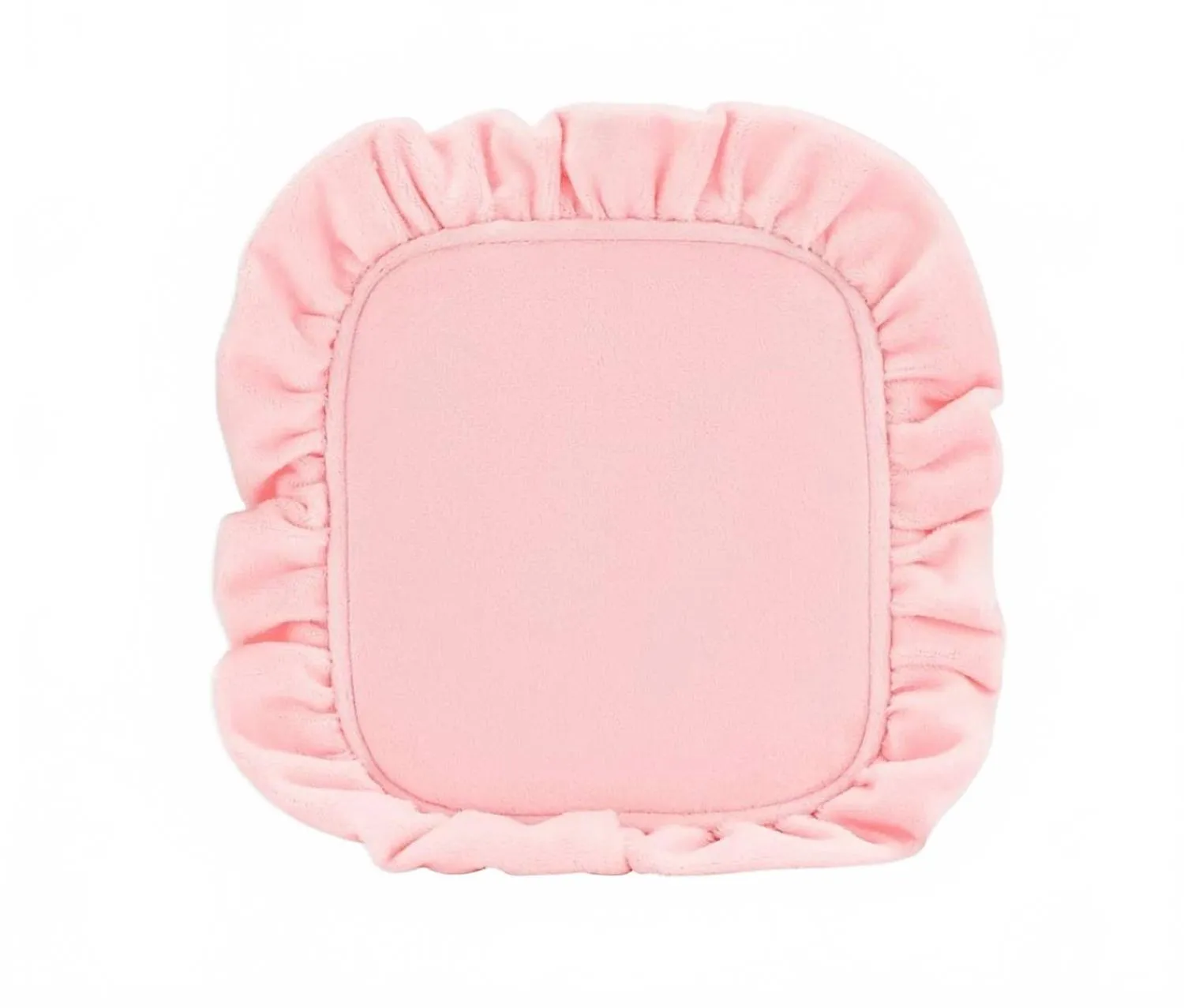 Women's Velvet Ruffle Mini Pouch With Star - Pre-Sewn In Sunburst (Pink)