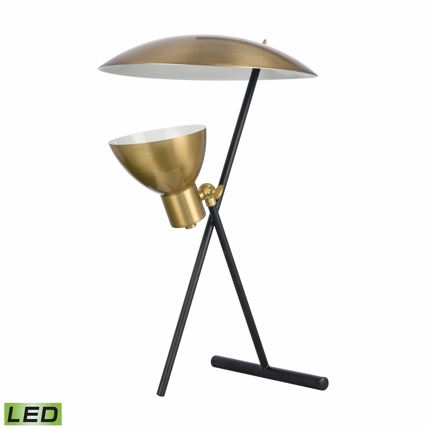 Wyman Square LED Table Lamp Satin Gold Desk Lamps online discount