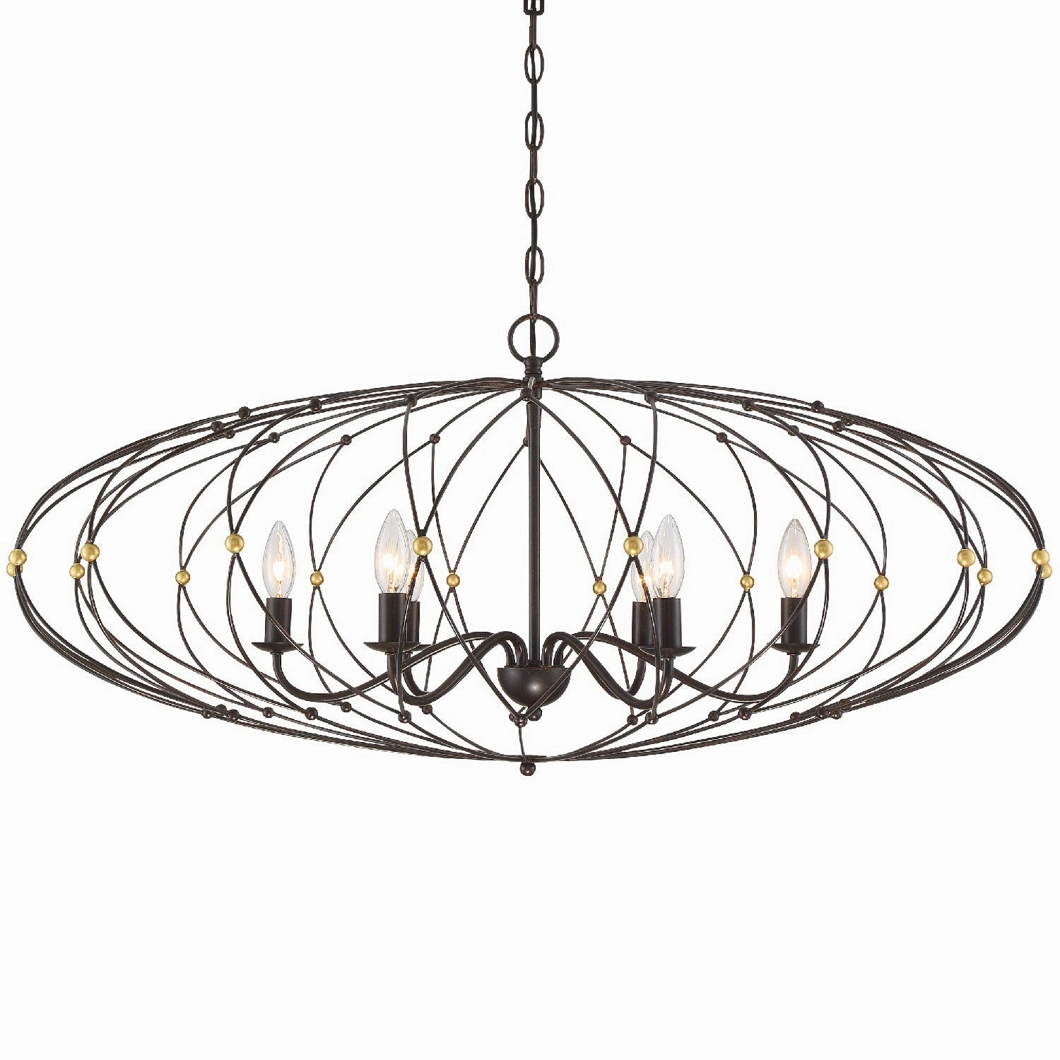 Zucca Six Light Chandelier English Bronze   Antique Gold Ceiling Lights Lighting outlet store