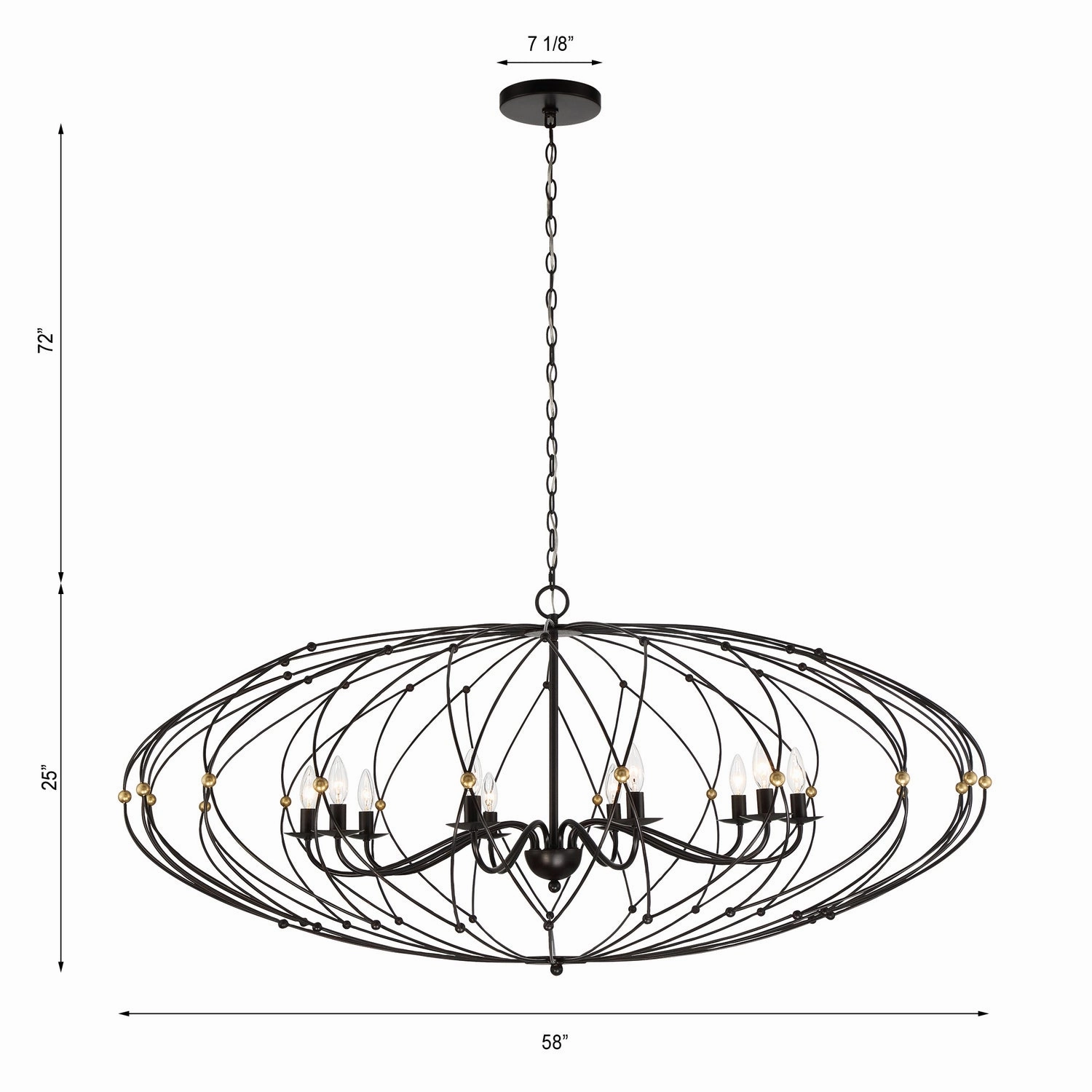 Zucca Ten Light Chandelier English Bronze   Antique Gold Designer Ceiling Lights for less